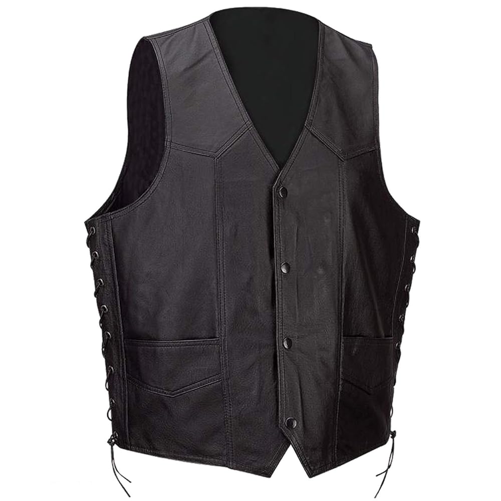 ジャケット・アウター RIDERS FAKE LEATHER VEST JACKET Amazon.com: EXCELSIOR INT Men's Classic 4 Snap Concealed Gun